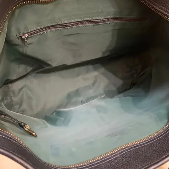 DOONEY & BOURKE Large Rare Vintage METRO Tote Black Pebbled All Weather Leather - Picture 11 of 16